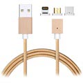 Wrapped USB / Magnetisk Kabel - Sony Xperia Z3, Z2, Z1, Z Ultra - Sort