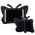 iPad Mini 2, iPad Mini 3 3D Shockproof Kids Cover - Sommerfugl - Sort