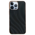Pierre Cardin Læder Dækket iPhone 7 Plus Cover - Sort