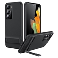 Samsung Galaxy Xcover 3 Gummiagtig Hårdt Cover - Sort