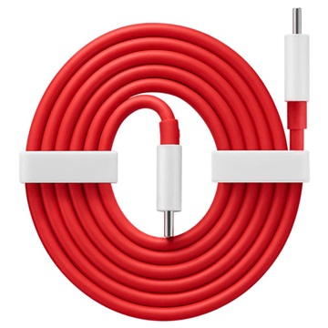OnePlus USB Type-C Kabel - Rød / Hvid