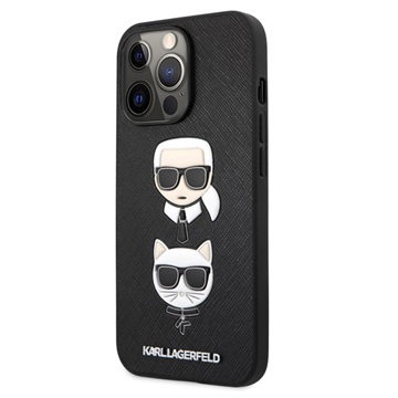 Pierre Cardin Læder Dækket iPhone 7 Plus Cover - Sort