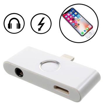 iPhone 7/7 Plus Xincuco Lightning / 3.5mm Audio Adapter - Sølv