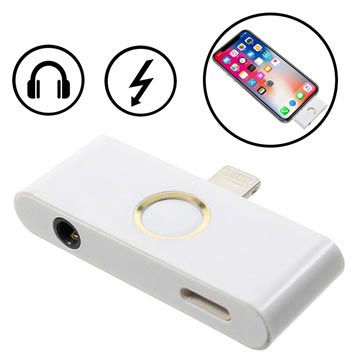 iPhone 7/7 Plus Xincuco Lightning / 3.5mm Audio Adapter - Sølv