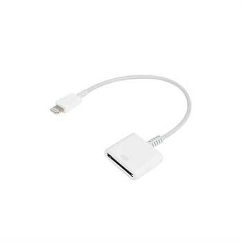Kompatibel Lightning / 30-pin Adapter & Kabel - iPhone 6 / 6S, iPad Pro - Hvid
