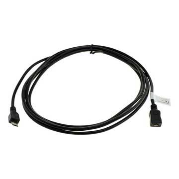 Micro USB Forlængerkabel - 5pin - 2m - Sort