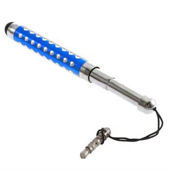 Mini Teleskopisk Kapacitiv Stylus Pen - Mørkeblå