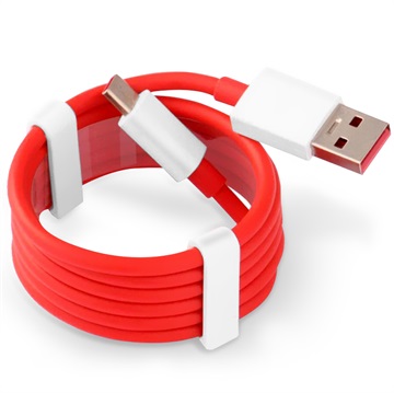 OnePlus USB Type-C Kabel - Rød / Hvid