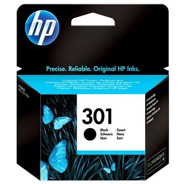 HP 301 Blækpatron - Deskjet 1000, 2540 AiO, Officejet 2620 AiO - Sort