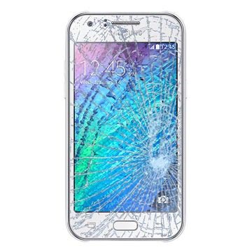 Samsung Galaxy J1 Display Glas & Touch Screen Reparation - Hvid