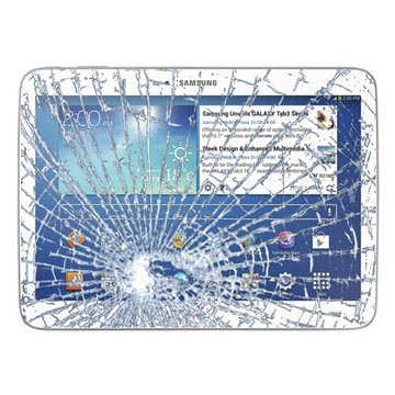 Samsung Galaxy Tab 3 10.1 P5200, P5210 Display Glas & Touch Screen Reparation - Hvid