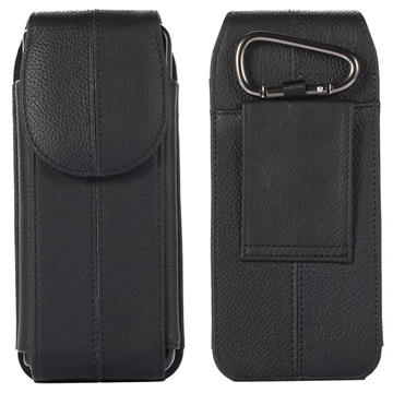 iPhone 6 / 6S Horisontalt Læder Taske - Sort