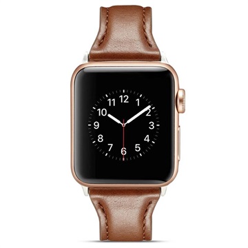 Apple Watch Benks Læder Armbånd - 38mm - Sort
