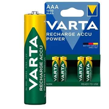 Varta Ready2Use Genopladelige AAA Batterier - 800mAh