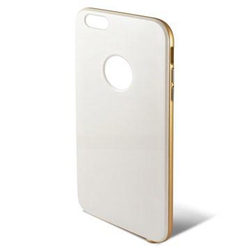 iPhone 6 Plus / 6S Plus Ksix Hybrid Hårdt Cover - Hvid / Guld